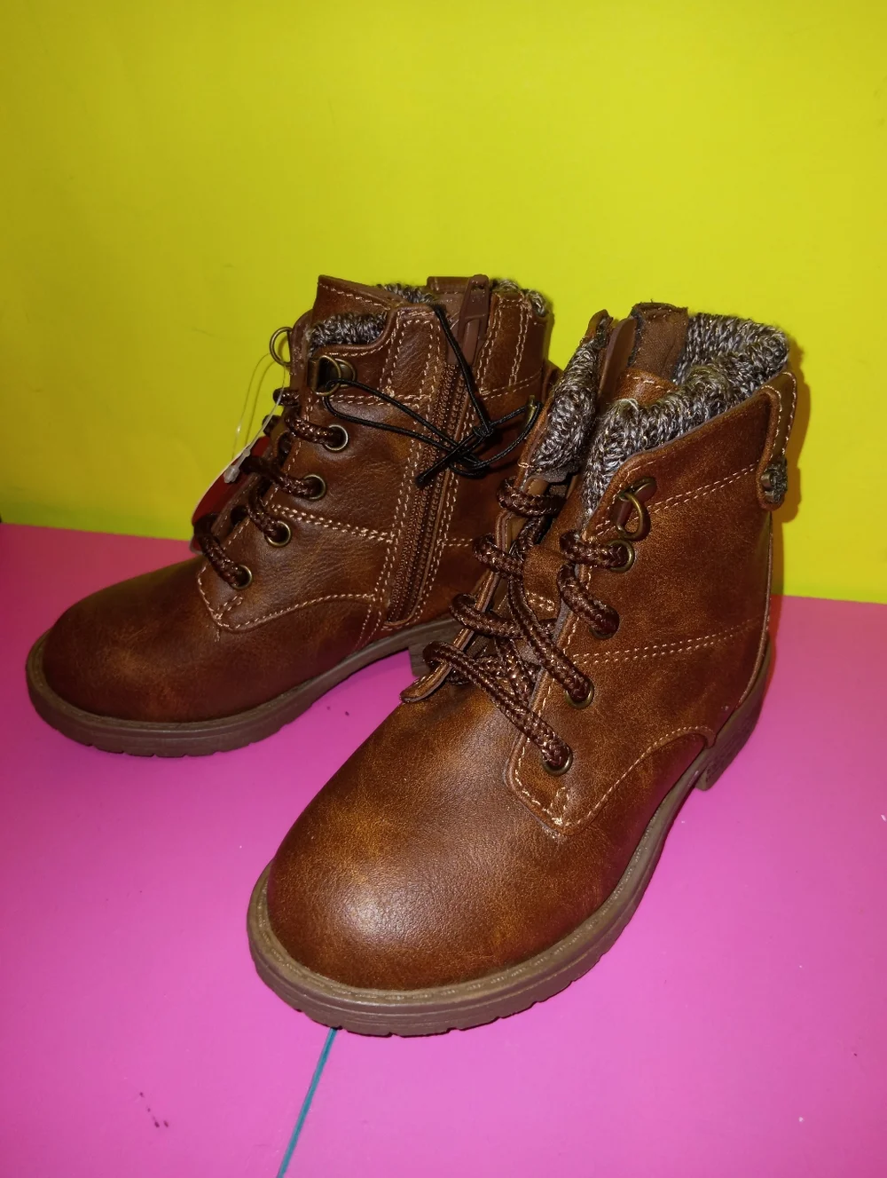 Wonder Nation brown boots girls size 8